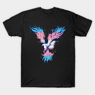 Transgender Phoenix Reborn Transsexual Flag Lgbt Trans Bird T-Shirt